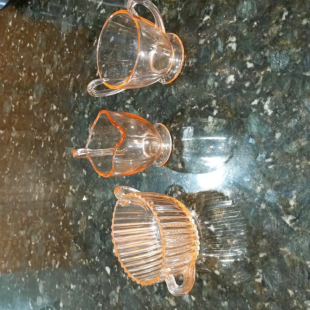 Pink depression glass